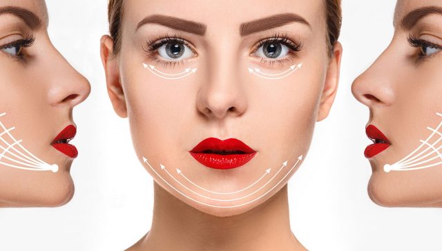 شد الوجه بالخيوط الفرنسية